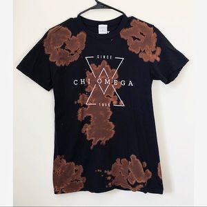 Chi Omega Bleach Dye Tee